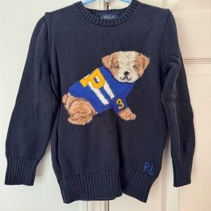 Polo by Ralph Lauren Blue Dog Sweater size 6